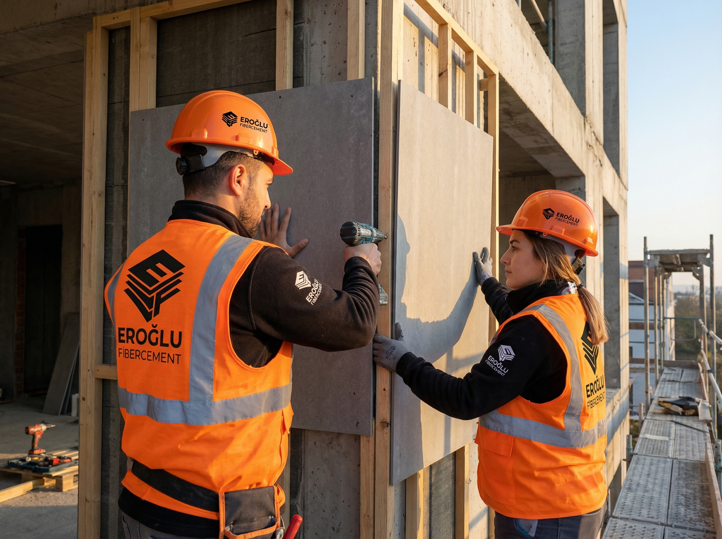 Profesyonel fibercement cephe montaj uygulaması